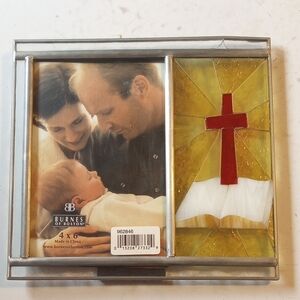 Burnes of Boston Stained Glass Christian Catholic Religious Tabletop 4 x 6 Frame